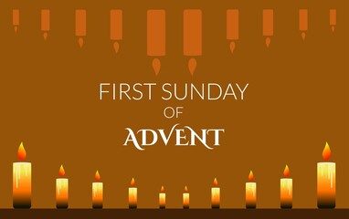 first sunday of Advent. it is suitable for background, banner, poster