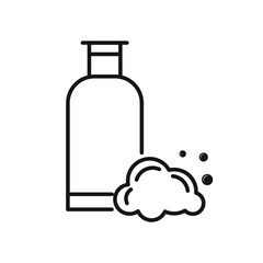 Pictograph of soap for template logo, icon