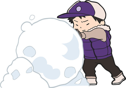 雪だるま作り【男の子】