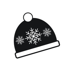 Warm Hat icon in black line style icon, style isolated on white background