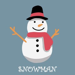 doodle freehand sketch drawing of a snowman.