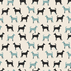 seamless pattern with dogs