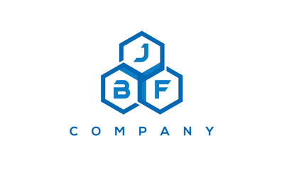 JBF three letters creative polygon hexagon logo	
