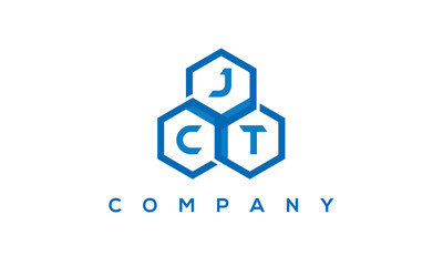 JCT three letters creative polygon hexagon logo	