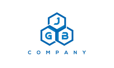 JGB three letters creative polygon hexagon logo	