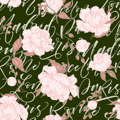 Floral print seamless pattern endless repeat for textile and papers.