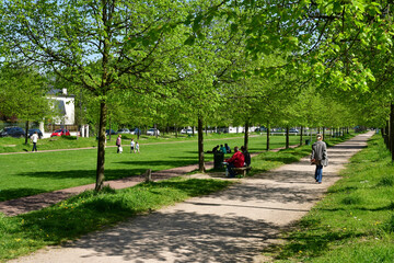 Maisons Laffitte; France - april 20 2018 : city in spring