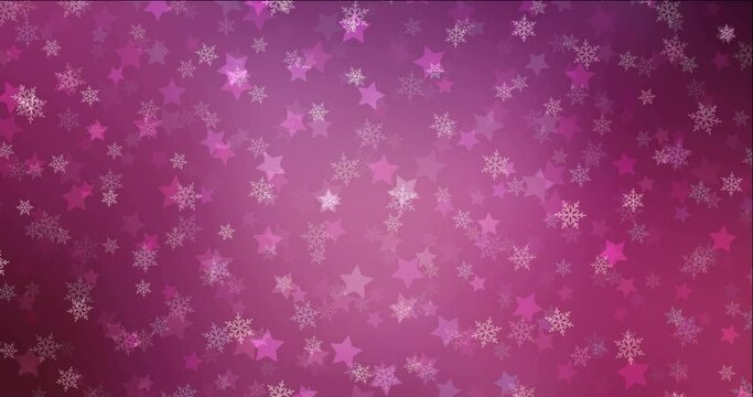 4K looping dark purple, pink animation in Christmas style. High-quality clip in simple style with Xmas design elements. Ads for gift presentations. 4096 x 2160, 30 fps.