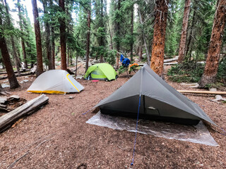 Campsite on the 485 mile Colorado Trail, Colorado - obrazy, fototapety, plakaty