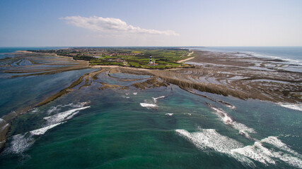 Vue aérienne ile Oléron Phare Chassiron