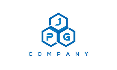 JPG three letters creative polygon hexagon logo	