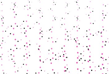 Light Pink vector cover in polygonal style with circles.