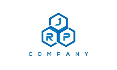 JRP three letters creative polygon hexagon logo	