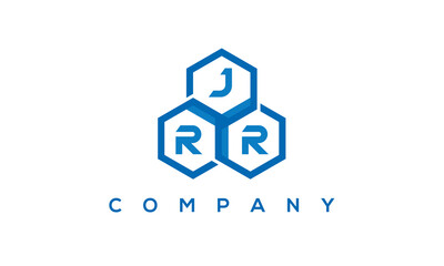 JRR three letters creative polygon hexagon logo	