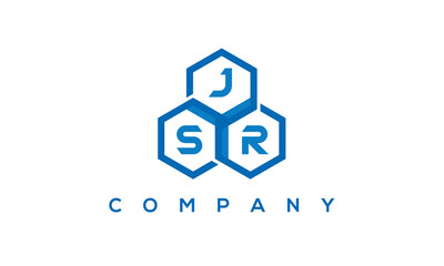 JSR three letters creative polygon hexagon logo	