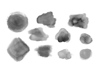 watercolor vector black and white spots and lines