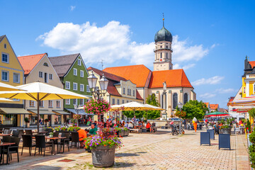 Marienplatz, Schongau, Bayern, Deutschland 