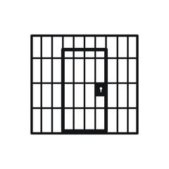 Prison bars with door