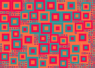 Abstract Geometric Pattern generative computational art illustration