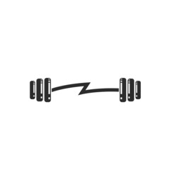 barbell vector  icon illustration