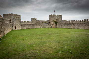 Fototapeta na wymiar the medieval castle of Montemor-o-Velho, district of Coimbra, Beira Litoral province, Portugal