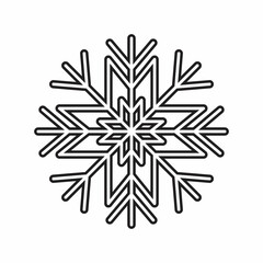 Snowflake Icon flat design style