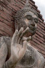 Fototapeta na wymiar Buddha statue at Sukothai Thailand