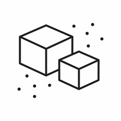 Refined sugar line outline icon
