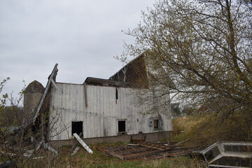 Collapsed Farm House in Ellsworth, Wisconsin