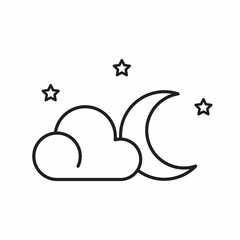 Weather Flat Icon : Partly Cloudy