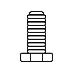Bolt Nut Icon. Sparepart, Mechanical Element Symbol