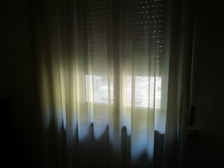 dim curtain in the room