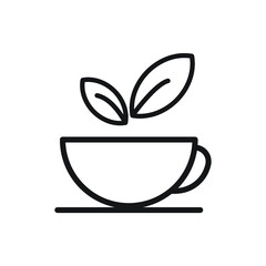 tea icon illustration flat