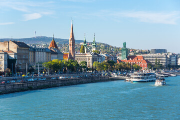 View of River Danube in Budapest city, Hungary