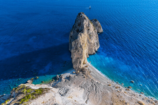 Mizithres Kliff Felsen in Zakynthos Ionische Insel, Griechenland.