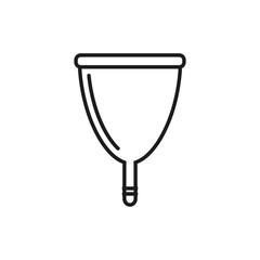 Menstrual cup icon. Vector. Line style.	