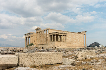 Fototapeta na wymiar An ancient Greek building with columns.