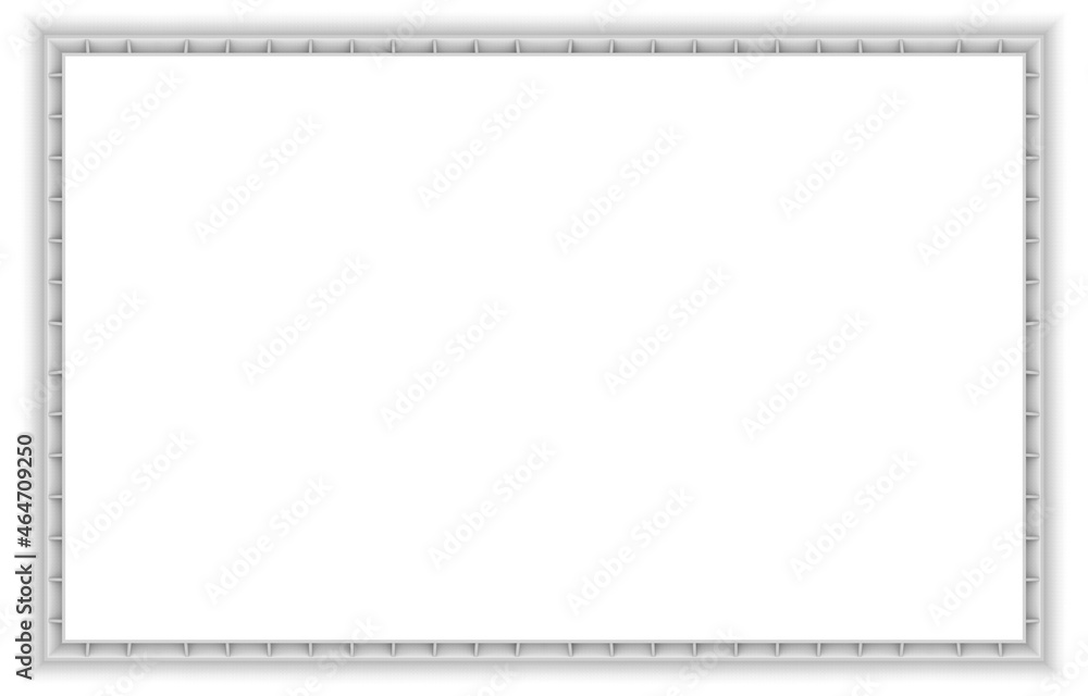 Poster 3d rendering. empty white square rectangle paper plate or stage background.