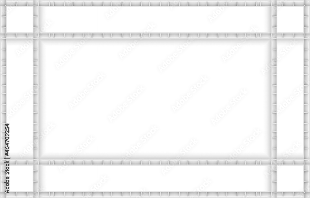 Aufkleber 3d rendering. empty white square rectangle paper plate or stage background.