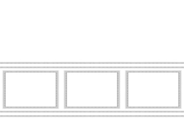 3d rendering. modern minimal White wood square box pattern board wall background.