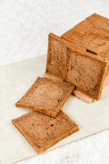 Chocolate toasted bread whole. Choco bread toast.