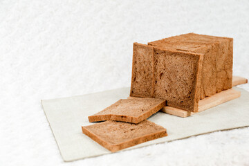 Chocolate toasted bread whole. Choco bread toast.