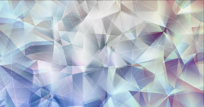 4K looping light blue, yellow polygonal video sample. Colorful abstract video clip with gradient. Flicker for designers. 4096 x 2160, 30 fps. Codec Photo JPEG.