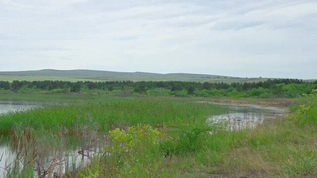 Lakes Shira and Bele, Beautiful lakes of Siberia, Khakassia, Russia