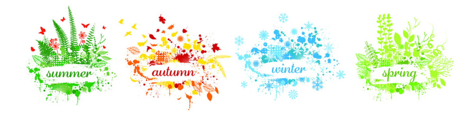 seasons of the year abstraction. Vector illustration