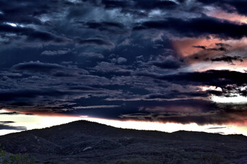 sunset in the mountains