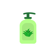Skin care, natural lotion, face or hand cream or soap vector icon