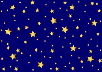 Seamless Christmas baby blue background texture with gold stars. Merry Christmas. Fun kids backdrop for postcards, poster. Vintage illustration. Baby template. Retro.
