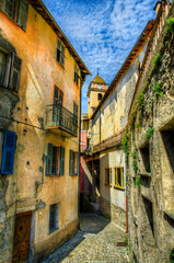 Narrow Walking Path in the Village of Saorge, Alpes-Maritimes, Provence, France