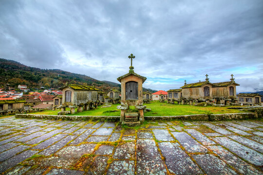 Granaries in the Village of Lindoso, Portugal